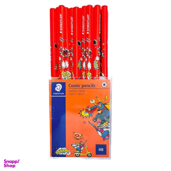 مداد استدلر طرح Comic رنگ قرمز