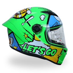 کلاه کاسکت راپیدو 982مدل let’s go رنگ سبز