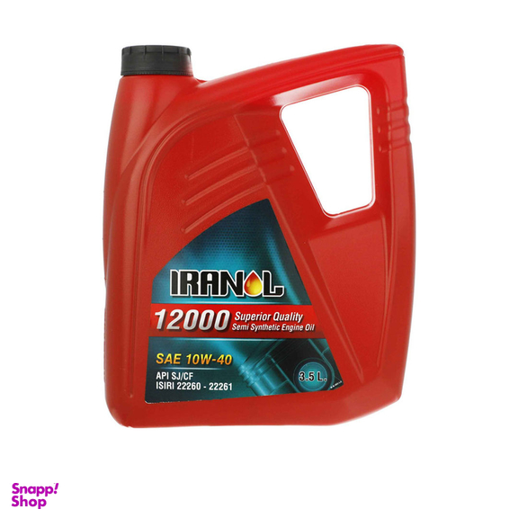 روغن موتور ایرانول 12000 مدل SAE 10w-40 حجم 3500 میلی لیتر