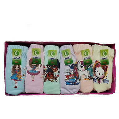 شورت نخی دخترانه کد Sh5 مجموعه 6 عددی