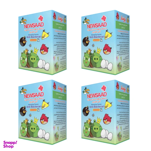 دستمال مرطوب کودک نیوساد مدل Boy 04 مجموعه 4 بسته 12 عددی