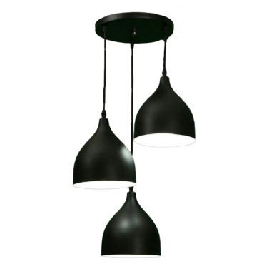 لوستر 3 شعله رایکا مدل شیپوری کوتاه کد Ros760