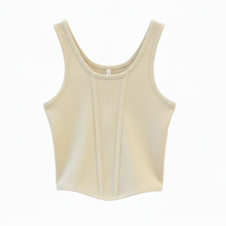 تاپ کراپ زنانه کد 68 رنگ کرم