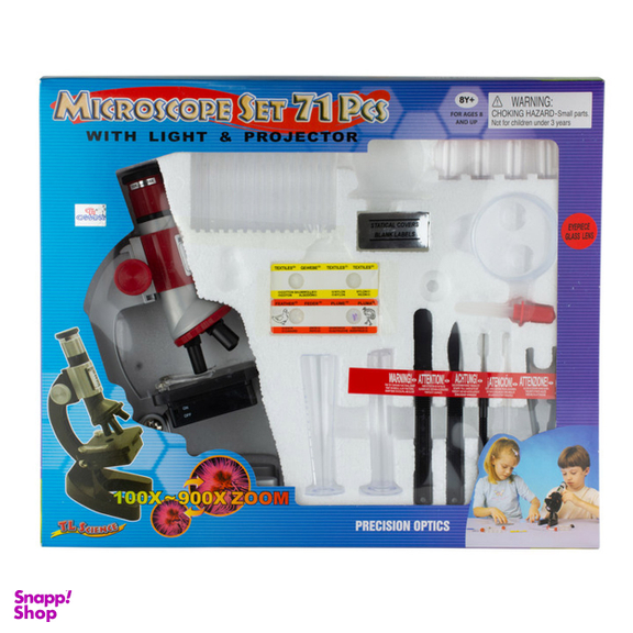 میکروسکوپ مدل دانش آموزی کد 900X PS71 به همراه نمونه آماده