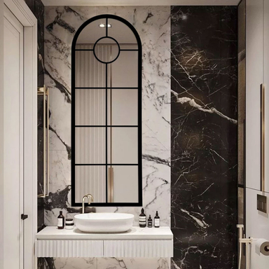 آینه سرویس بهداشتی الف مدل نیم قد ساغر