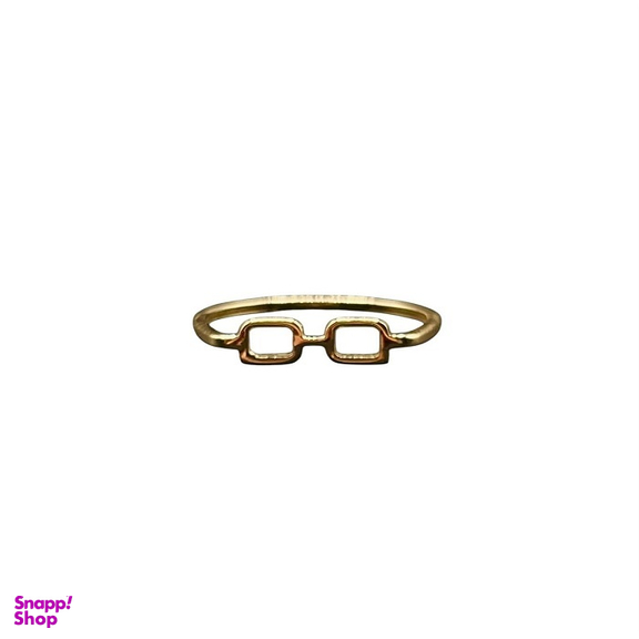 انگشتر طلا 750 عیار زنانه مینیمال مدل عینک کد 039