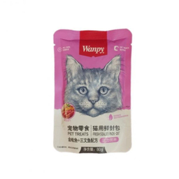 پوچ گربه ونپی با طعم مرغ و ماهی وزن 80 گرم