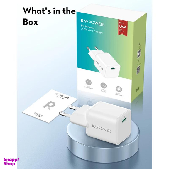 شارژر دیواری 30 وات راوپاور مدل RP-PC169