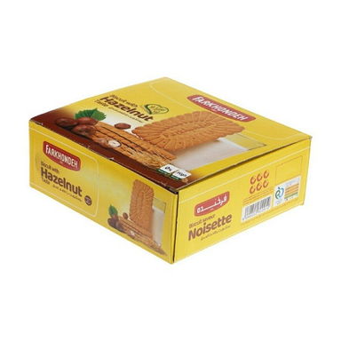 بیسکوییت فندوقی فرخنده وزن 750 گرم بسته 50 عددی