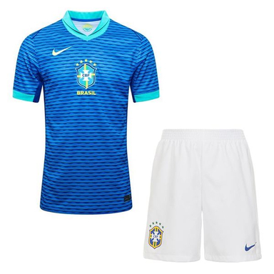 ست تیشرت و شلوارک ورزشی پسرانه مدل برزیل Away 2024