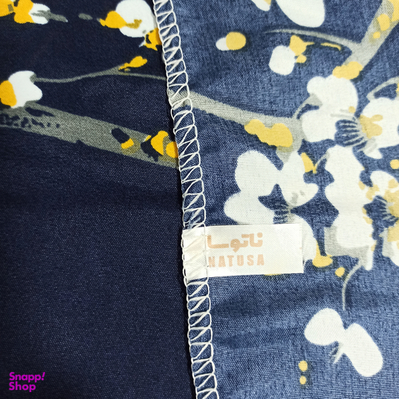 ملحفه ناتوسا مدل کشدار شکوفه یک نفره سایز 90×200 سانتی متر