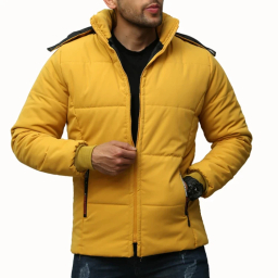 کاپشن مردانه سارزی مدل خط پهن کد 18567276 رنگ زرد