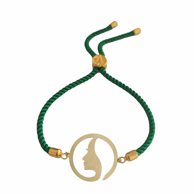 دستبند طلا 750 عیار زنانه شمیم کد D8-31 طرح چهره