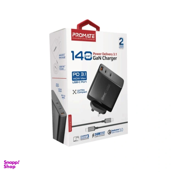 شارژر دیواری پرومیت مدل GANCHARGE-140W