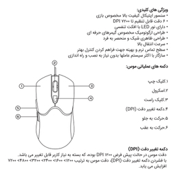 ماوس سیمی گیمینگ کینگ استار مدل KM340G