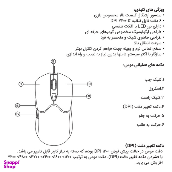 ماوس سیمی گیمینگ کینگ استار مدل KM340G
