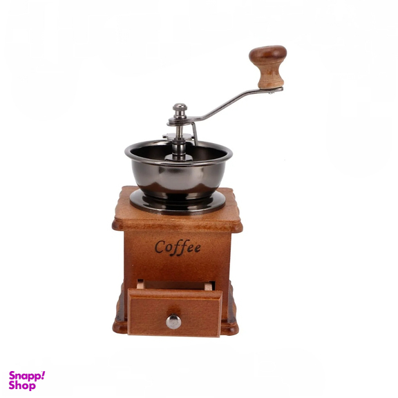 آسیاب قهوه دستی کافی مدل بدنه چوبی طرح Coffee