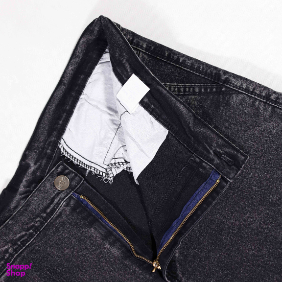 شلوار جین مردانه کد 4612 رنگ زغالی