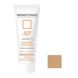 ضد آفتاب درماتیپیک با spf50 مناسب پوست مختلط و چرب رنگ بژ طبیعی وزن 50 گرم