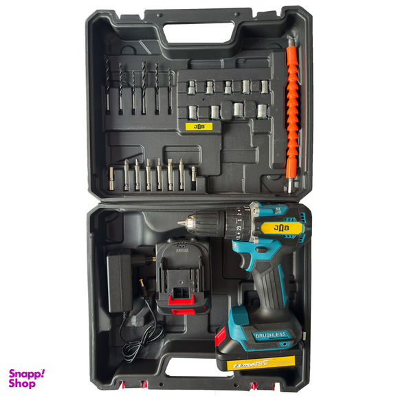 پیچ گوشتی شارژی چکشی جاب مدل JB-8800 GRE مجموعه 45 عددی