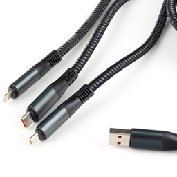 کابل تبدیل USB به لایتنینگ / USB-C / MicroUSB هیسکا مدل LX-13 طول 1.4 متر