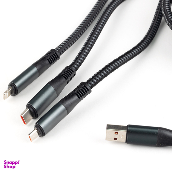 کابل تبدیل USB به لایتنینگ / USB-C / MicroUSB هیسکا مدل LX-13 طول 1.4 متر