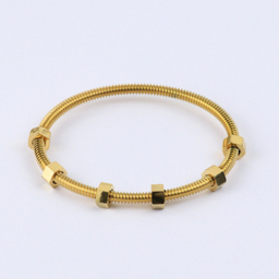 دستبند دخترانه طرح پیچ و مهره ای کد 407412002