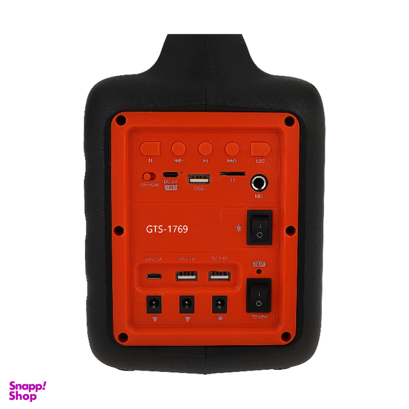 اسپیکر بلوتوثی و پاوربانک گریت نایس مدل GTS-1768 Solar به همراه میکروفون