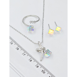 سرویس نقره زنانه طرح Swarovski کد DD777