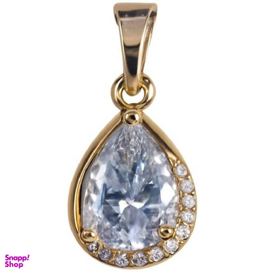 پلاک گردنبند زنانه ژوپینگ مدل تک نگین اشکی کد 011