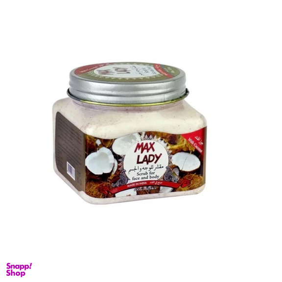 اسکراب لایه بردار مکس لیدی مدل Coconut حجم 300 میلی لیتر