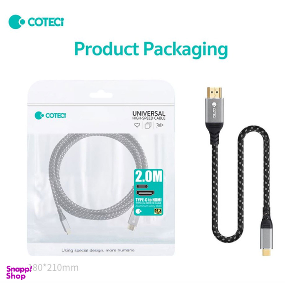 کابل تبدیل Type-C به HDMI کوتتسی مدل 87411 طول 2 متر