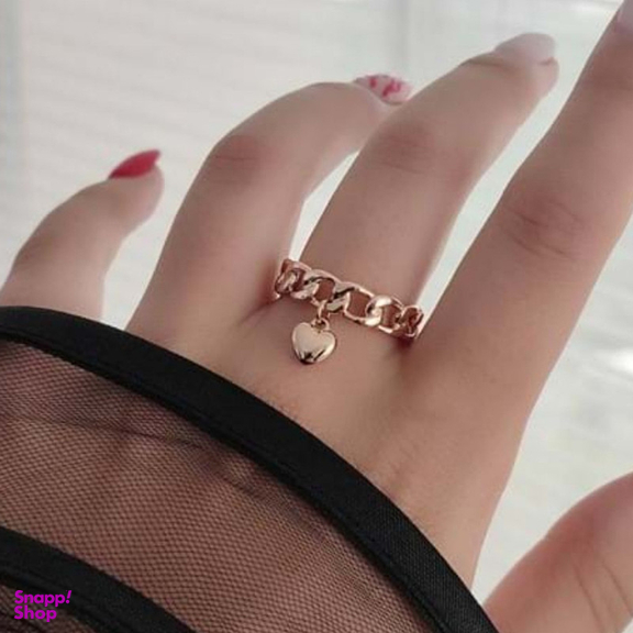 انگشتر زنانه ژوپینگ مدل قلب آویز کد XP 027