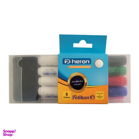 میز تحریر پارس سایز ۵۰×۷۰ به همراه ماژیک 8 رنگ هرون و تخته پاک کن کد 2552
