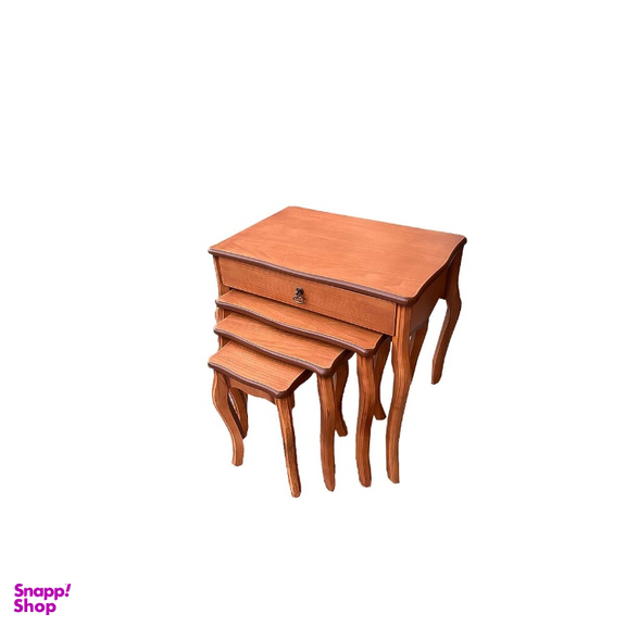 میز عسلی مدل F ساده مجموعه 4 عددی