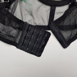 ست شورت و سوتین زنانه برتا مدل توری کد 1031ZG رنگ مشکی