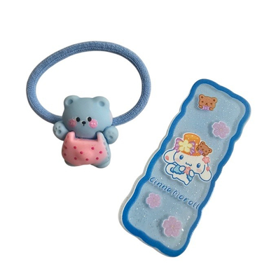 گیره سر و کش موی دخترانه طرح های کیوت کد 133 رنگ آبی