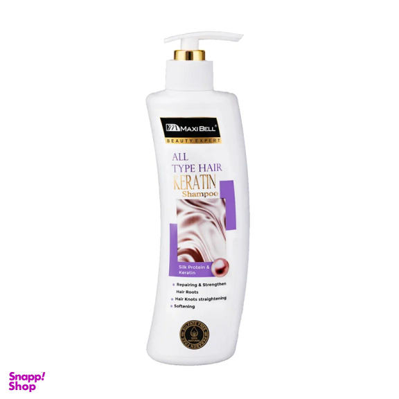 شامپو مو مکسی بل مدل Keratin حجم 400 میلی لیتر