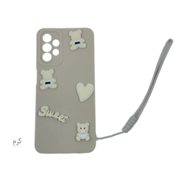 قاب گوشی موبایل لیمیا مدل عروسکی لنزدار ژله ای طرح Sweet مناسب سامسونگ Galaxy A53 به همراه دستبند