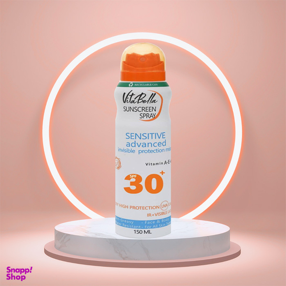 اسپری ضد آفتاب ویتابلا مدل Sensitive Advanced با SPF30 حجم 150 میلی لیتر