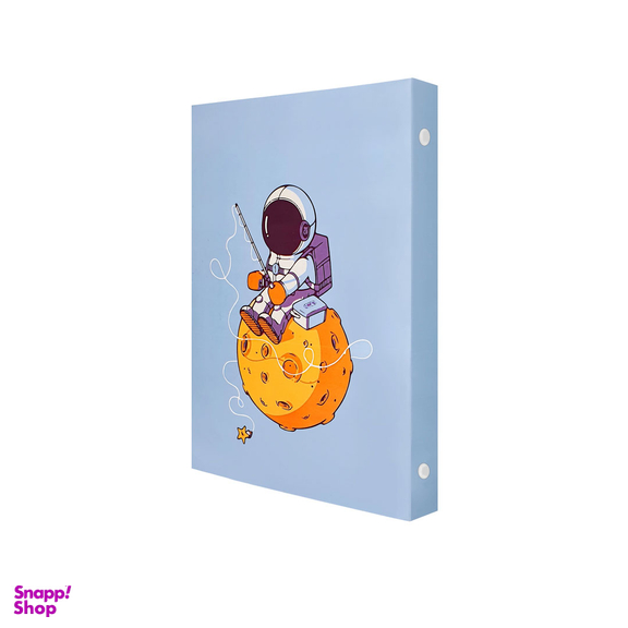 دفتر کلاسوری 100 برگ پدیده نقش مدل 6 حلقه کلاسيک طرح آدم فضايی کد 134