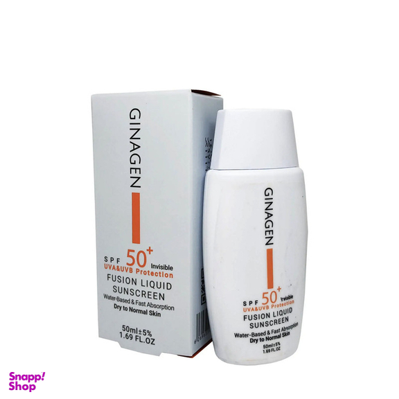 کرم ضد آفتاب بدون رنگ ژیناژن SPF 50 مدل 00 مناسب پوست های خشک و معمولی حجم 50 میلی لیتر
