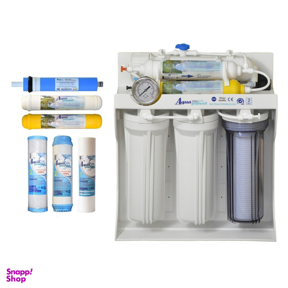 دستگاه تصفیه کننده آب آکوا پیورست مدل REVERSE OSMOSIS- S600 به همراه فیلتر تصفیه آب مجموعه 6 عددی
