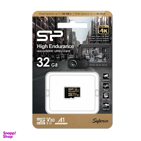کارت حافظه MicroSDHC سیلیکون پاور مدل Golden Series High Endurance ظرفیت 32 گیگابایت