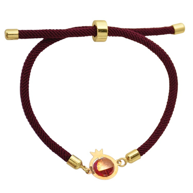 دستبند طلا 18 عیار زنانه گوزن مدل انار یلدا کد NBF579