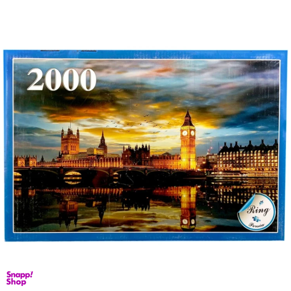 پازل 2000 تکه رینگ طرح منظره برج ساعت لندن در شب