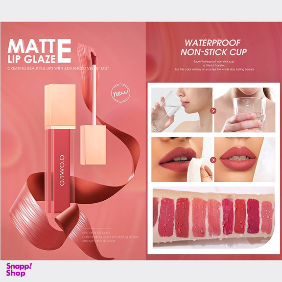 رژ لب مایع او تو او مدل Apricot Peach Pink شماره 01