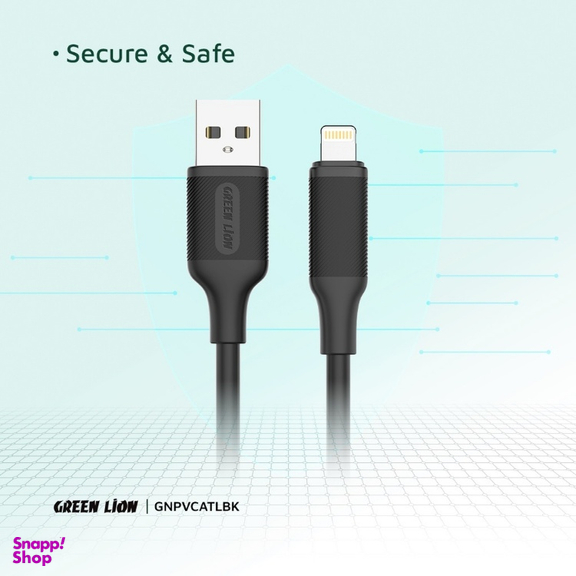 کابل شارژ USB به Lightning گرین لاین مدل 2.4A PVC طول 1 متر