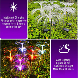 چراغ پارکی خورشیدی سولونیکس مدل قاصدک دو طبقه مجموعه 6 عددی