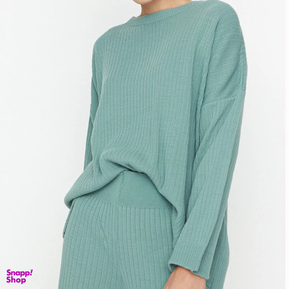 ست بافت زنانه ترندیول مدل 698 رنگ سبز